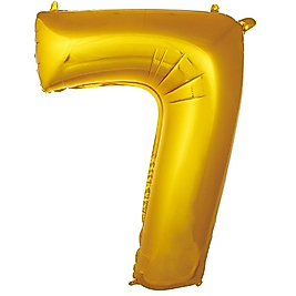 7 Rakamlı Folyo Balon Gold Renk 40 Inç 100 Cm