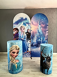 Elsa Temalı İkili Doğum Günü Dekoru + 50 adet Balon