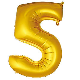 5 Rakamlı Folyo Balon Gold Renk 40 Inç 100 Cm