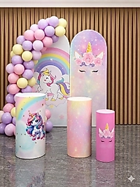 Unicorn Temalı İkili Dekor Seti + 50 adet Balon