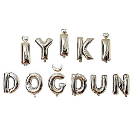 İyi Ki Doğdun 11 Parça Harf Folyo Balon Seti Gümüş40 cm
