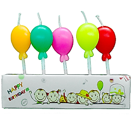 Balon Şekilli Mum Pastel Renk - 5 Adet